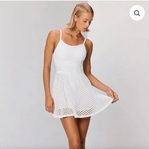 GIGI C Revolve Lennox Tennis DressWomen's Medium Black A-Line Mini Strappy New